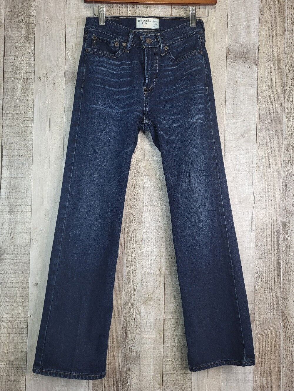Abercrombie & Fitch Boys Dark Indigo Boot Jeans. Size 11/12